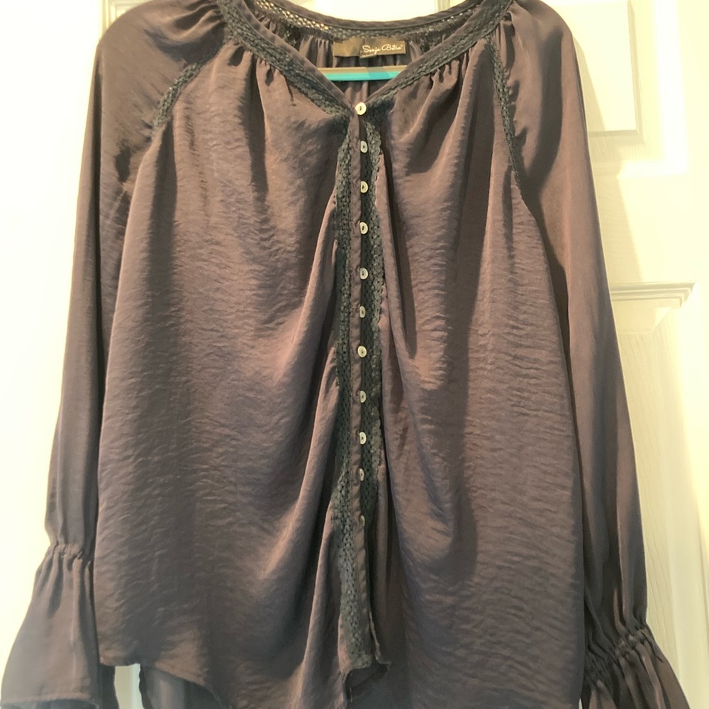 NEVER WORN navy blue blouse